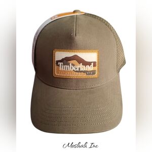 Men's Mountain Patch Trucker Hat Adjustable Mesh Back Curved Brim One Size